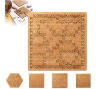Fractal Tray Puzzles, Hard Difficult Wooden Jigsaw Puzzles, Unique Irregular Creative Labyrinth, Portable Reverse Thinking Challenging Irregular Jigsaw with Frame No Image Puzzle (B)