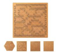 Fractal Tray Puzzles, Hard Irregular Wooden Jigsaw Fractal Challenge, Hard Difficult Portable Mind Bending Wooden Jigsaw Puzzle, Challenging No-Image Puzzle (1PC Cloud)