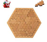 Fractal Tray Puzzles - Hard Irregular Wooden Jigsaw Fractal Puzzle Challenge for Adults, Creative Labyrinth Reverse Thinking Challenging No Image Puzzle Impossible Difficult (D)
