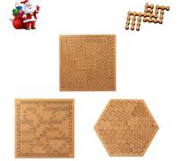Fractal Tray Puzzles - Hard Irregular Wooden Jigsaw Fractal Puzzle Challenge for Adults, Creative Labyrinth Reverse Thinking Challenging No Image Puzzle Impossible Difficult (A+B+D)