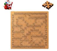 Fractal Tray Puzzles - Hard Irregular Wooden Jigsaw Fractal Puzzle Challenge for Adults, Creative Labyrinth Reverse Thinking Challenging No Image Puzzle Impossible Difficult (B)