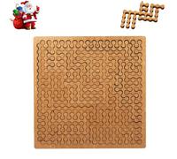Fractal Tray Puzzles - Hard Irregular Wooden Jigsaw Fractal Puzzle Challenge for Adults, Creative Labyrinth Reverse Thinking Challenging No Image Puzzle Impossible Difficult (A)