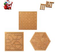 Fractal Tray Puzzles - Hard Irregular Wooden Jigsaw Fractal Puzzle Challenge for Adults, Creative Labyrinth Reverse Thinking Challenging No Image Puzzle Impossible Difficult (B+C+D)