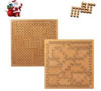 Fractal Tray Puzzles - Hard Irregular Wooden Jigsaw Fractal Puzzle Challenge for Adults, Creative Labyrinth Reverse Thinking Challenging No Image Puzzle Impossible Difficult (A+B)