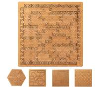 Fractal Tray Puzzles, Hard Irregular Wooden Jigsaw Fractal Puzzle Challenge, Suitable for Brain Training Games, Family Party, Christmas, Framed (Cloud)