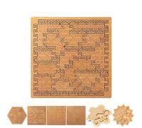 Fractal Tray Puzzles, Hilbert Curve Fractal Tray Puzzle, Hard Irregular No Image Fractals Puzzles for Adults, Reverse Thinking Challenging, Mind-Bending Brain Teaser, Family Party Gift (#C)