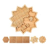 Fractal Tray Puzzles, Hilbert Curve Fractal Tray Puzzle, Hard Irregular No Image Fractals Puzzles for Adults, Reverse Thinking Challenging, Mind-Bending Brain Teaser, Family Party Gift (#F)