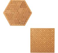 Fractal Tray Puzzles, Impossible Difficult Wooden Jigsaw Puzzles for Adults, Mind Bending Reverse Thinking Challenging No Image Puzzles, Unique Irregular-Shaped Wooden Puzzle (2 PCS A+C)