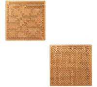 Fractal Tray Puzzles, Impossible Difficult Wooden Jigsaw Puzzles for Adults, Mind Bending Reverse Thinking Challenging No Image Puzzles, Unique Irregular-Shaped Wooden Puzzle (2 PCS B+D)
