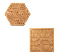 Fractal Tray Puzzles, Impossible Difficult Wooden Jigsaw Puzzles for Adults, Mind Bending Reverse Thinking Challenging No Image Puzzles, Unique Irregular-Shaped Wooden Puzzle (2 PCS A+B)