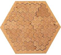 Fractal Tray Puzzles, Irregular Wooden Jigsaw, Reverse Thinking Challenge, Framed, Suitable for Brain Training Games(B)