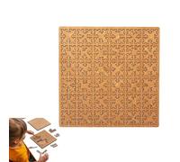 Fractal Tray Puzzles, Mind-Bending Brain Hard Irregular Wooden Jigsaw, 2026 New Portable Impossible Reverse Thinking Challenging Puzzle, Creative Teaser for Family Party, Gift & Travel(Curve)