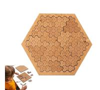 Fractal Tray Puzzles, Mind-Bending Brain Hard Irregular Wooden Jigsaw, 2026 New Portable Impossible Reverse Thinking Challenging Puzzle, Creative Teaser for Family Party, Gift & Travel(Triangular)
