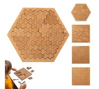 Fractal Tray Puzzles, Mind-Bending, Hard and Difficult Wooden Jigsaw Puzzles for Adults, Irregular Creative Labyrinth Design, Impossible Reverse-Thinking Challenge, No-Image Puzzle(#A)