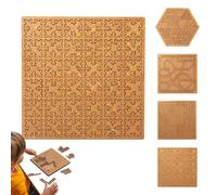Fractal Tray Puzzles, Mind-Bending, Hard and Difficult Wooden Jigsaw Puzzles for Adults, Irregular Creative Labyrinth Design, Impossible Reverse-Thinking Challenge, No-Image Puzzle(#D)