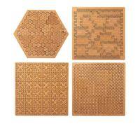 Fractal Tray Puzzles, Mind Bending Hard Difficult Wooden Jigsaw Puzzles for Adults, Reverse Thinking Challenging No Image Puzzle, Unique Irregular Shape Design, for Family Party (Mix)