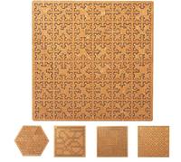 Fractal Tray Puzzles, Mind Bending Hard Difficult Wooden Jigsaw Puzzles for Adults, Reverse Thinking Challenging No Image Puzzle, Unique Irregular Shape Design, for Family Party (TypeC)