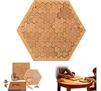 Fractal Tray Puzzles, Mind Bending Wooden Jigsaw Puzzle, Hard Difficult Wooden Jigsaw Puzzle for Adults, Wooden Tray Puzzles, Unique Irregular Shape Design, Challenging No-Image (A)