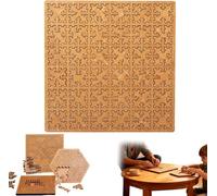 Fractal Tray Puzzles, Mind Bending Wooden Jigsaw Puzzle, Hard Difficult Wooden Jigsaw Puzzle for Adults, Wooden Tray Puzzles, Unique Irregular Shape Design, Challenging No-Image (C)