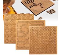 Fractal Tray Puzzles, Mind Bending Wooden Jigsaw Puzzle, Hard Difficult Wooden Jigsaw Puzzles for Adults, Portable Impossible Reverse Thinking Challenging No Image (3PCS)