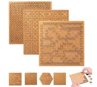 Fractal Tray Puzzles,Mind Bending Wooden Jigsaw Puzzle,Hard Difficult Wooden Jigsaw Puzzles for Adults Portable Impossible Reverse Thinking Challenging No Image Irregular Puzzle (set7)