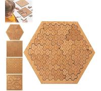 Fractal-Tray Puzzles - Mind Bending Wooden Jigsaw Puzzle, Hard Difficult Wooden Jigsaw Puzzles for Adults, Reverse Thinking Challenging, Advanced Logic Games for Family Party Gift (A#)