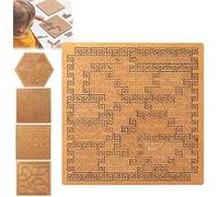 Fractal-Tray Puzzles - Mind Bending Wooden Jigsaw Puzzle, Hard Difficult Wooden Jigsaw Puzzles for Adults, Reverse Thinking Challenging, Advanced Logic Games for Family Party Gift (D#)