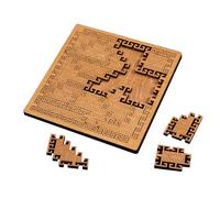 Fractal Tray Puzzles: Mind Bending Wooden Jigsaw Puzzle, Hard Irregular Wooden Jigsaw Fractal Puzzle Challenge, Reverse Thinking Challenge, Framed, Suitable for Brain Training Games