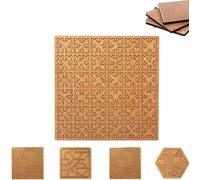 Fractal Tray Puzzles, Mind Bending Wooden Jigsaw Puzzle, Unique Irregular Creative Labyrinth, For Adults Reverse Thinking Challenging Irregular Jigsaw With Frame (Square)