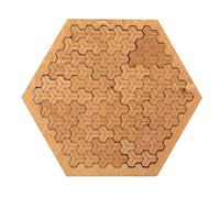 Fractal Tray Puzzles,Mind Bending Wooden Jigsaw Puzzle,Unique Irregular Creative Labyrinth Impossible Difficult for Adults Reverse Thinking Challenging Irregular Jigsaw with Frame(#D)