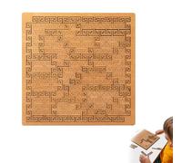 Fractal Tray Puzzles, Mind Bending Wooden Jigsaw Puzzle, Unique Irregular Creative Labyrinth, Irregular Shape & Challenging Design, Challenging No-Image Puzzle (Square-A)