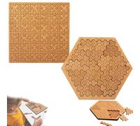 Fractal Tray Puzzles, Mind Bending Wooden Jigsaw Puzzle, Unique Irregular Creative Labyrinth Puzzle, Reverse Thinking Challenging, Maintaining Mental Acuity for Adult (B+D)