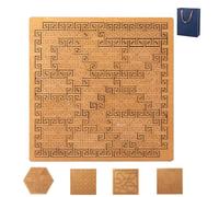 Fractal Tray Puzzles, Mind Bending Wooden Jigsaw Puzzle, Unique Irregular Reverse Thinking Puzzles Large with Frame for Family Party, Gift & Travel (Wood-C)
