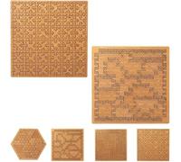 Fractal Tray Puzzles, Mind Bending Wooden Jigsaw Puzzle, Unique Irregular-Shaped Wooden Puzzles, Challenging No-Image Puzzle for Family Party (2PCS-D)