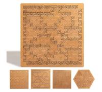 Fractal Tray Puzzles, Mind Bending Wooden Jigsaw Puzzle, Unique Irregular Wooden Labyrinth, Difficult Challenging Impossible Puzzles, Reverse Thinking Challenging Irregular Jigsaw With Frame(A)
