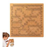 Fractal Tray Puzzles, Mind-Bending Wooden Jigsaw With Frame | Unique Irregular Labyrinth Puzzle For Adults | Creative Reverse-Thinking Challenge & Brain Teaser(Style A)