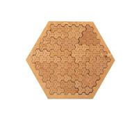 Fractal Tray Puzzles, Portable Hard Difficult Wooden Jigsaw Puzzles for Adults, Reverse Thinking Mind Bending Wooden Jigsaw Puzzle, Unique Irregular Creative Labyrinth, Advanced Logic Games (A#)