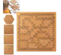 Fractal Tray Puzzles, Portable Hard Difficult Wooden Jigsaw Puzzles for Adults, Reverse Thinking Mind Bending Wooden Jigsaw Puzzle, Unique Irregular Creative Labyrinth, Advanced Logic Games(#A)