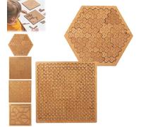Fractal Tray Puzzles, Portable Hard Difficult Wooden Jigsaw Puzzles for Adults, Reverse Thinking Mind Bending Wooden Jigsaw Puzzle, Unique Irregular Creative Labyrinth, Advanced Logic Games(C+D)