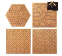 Fractal Tray Puzzles,Portable Hard Difficult Wooden Jigsaw Puzzles For Adults,Reverse Thinking Mind Bending Wooden Jigsaw Puzzle,Unique Irregular Creative Labyrinth,For Adults (All, one-size)