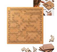 Fractal Tray Puzzles, Portable Impossible Reverse Thinking Challenging No Image Puzzle, Unique Irregular-Shaped Wooden Puzzles for Adults Kids (Lucky Cloud)
