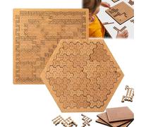 Fractal Tray Puzzles, Portable Impossible Reverse Thinking Challenging No Image Puzzle, Unique Irregular-Shaped Wooden Puzzles for Adults Kids (Lucky Cloud+Triangular)