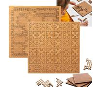 Fractal Tray Puzzles, Portable Impossible Reverse Thinking Challenging No Image Puzzle, Unique Irregular-Shaped Wooden Puzzles for Adults Kids (Hilbert Curve+Lucky Cloud)