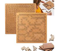 Fractal Tray Puzzles, Portable Impossible Reverse Thinking Challenging No Image Puzzle, Unique Irregular-Shaped Wooden Puzzles for Adults Kids (Lucky Cloud+Chain)