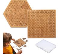 Fractal Tray Puzzles, Reverse Thinking Challenging Irregular Jigsaw, Mind Bending Wooden Jigsaw Puzzle, Cultivate Problem-Solving and Concentration Skills, Board Games for Teens & Adults (A8)