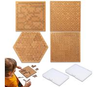 Fractal Tray Puzzles, Reverse Thinking Challenging Irregular Jigsaw, Mind Bending Wooden Jigsaw Puzzle, Cultivate Problem-Solving and Concentration Skills, Board Games for Teens & Adults (A11)