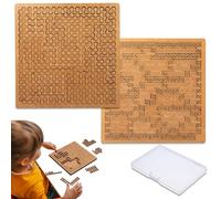 Fractal Tray Puzzles, Reverse Thinking Challenging Irregular Jigsaw, Mind Bending Wooden Jigsaw Puzzle, Cultivate Problem-Solving and Concentration Skills, Board Games for Teens & Adults (A9)
