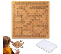 Fractal Tray Puzzles, Reverse Thinking Challenging Irregular Jigsaw, Mind Bending Wooden Jigsaw Puzzle, Cultivate Problem-Solving and Concentration Skills, Board Games for Teens & Adults (A4)