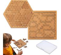 Fractal Tray Puzzles, Reverse Thinking Challenging Irregular Jigsaw, Mind Bending Wooden Jigsaw Puzzle, Cultivate Problem-Solving and Concentration Skills, Board Games for Teens & Adults (A10)