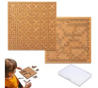 Fractal Tray Puzzles, Reverse Thinking Challenging Irregular Jigsaw, Mind Bending Wooden Jigsaw Puzzle, Cultivate Problem-Solving and Concentration Skills, Board Games for Teens & Adults (A7)